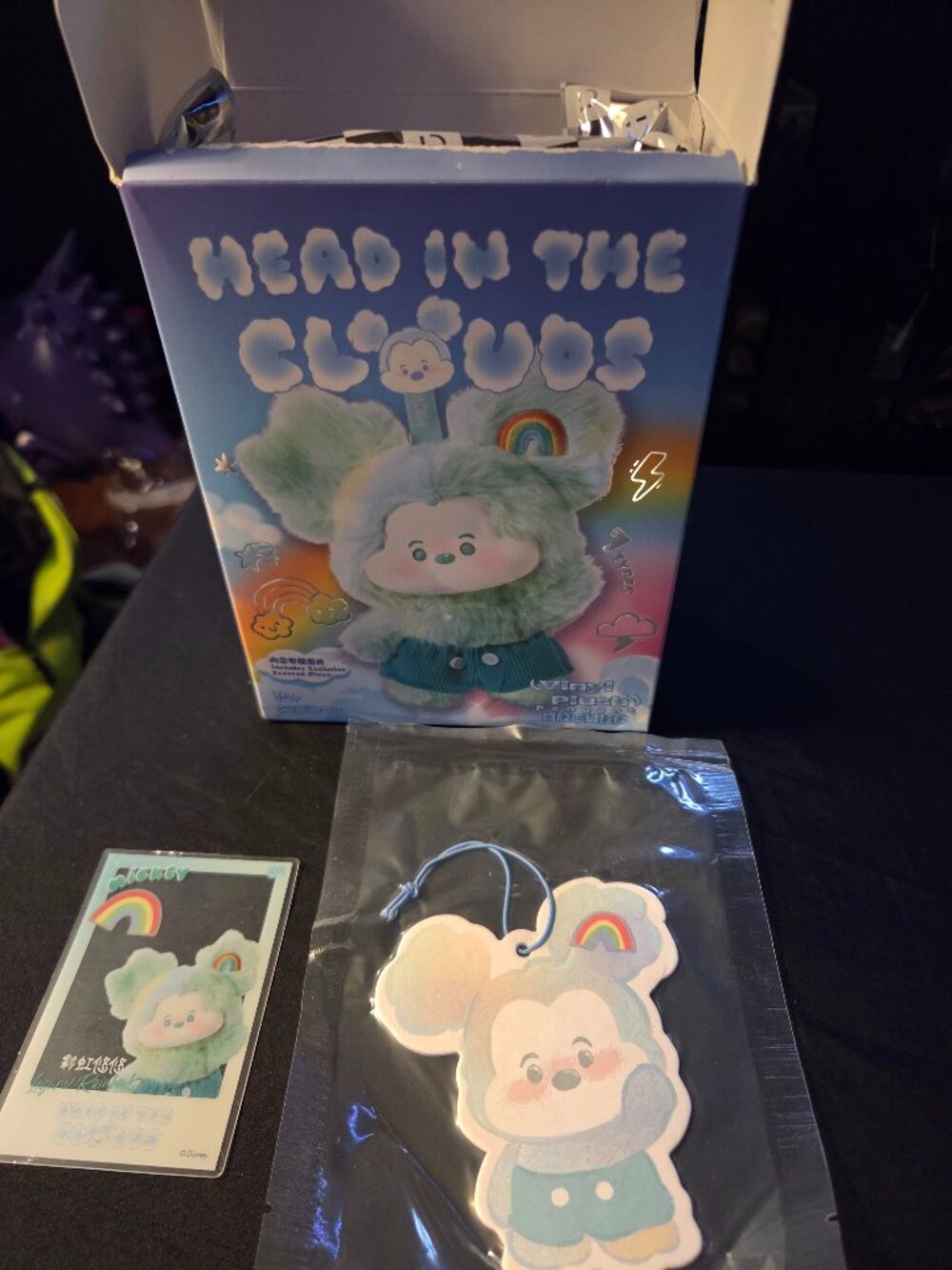 MINISO Disney Mickey Head In The Clouds Series - Leisure Rainbow Plush Pendant -